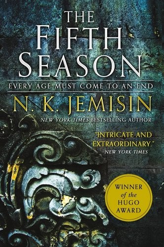 Book cover for The Fifth Season by N. K. Jemisin, Book 1 of The Broken Earth Trilogy